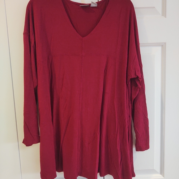 💝$5 Sale - Kenar brick red long sleeve swing top